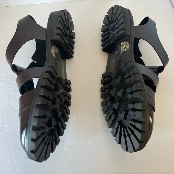 J. Crew Black Sandals with Gold Buckle - Picture 5 of 6